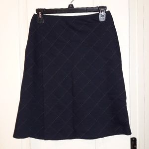 GAP Wrapped Black Skirt with a Checkered Pattern
